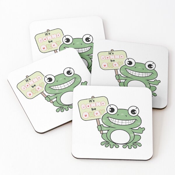 Item preview, Frog with board It’s Gonna Be Okay  designed and sold by bukajart.