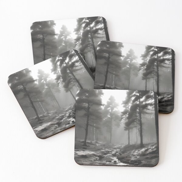 Item preview, Foggy Morning Scandinavian Forest designed and sold by ShadeScapeArt.