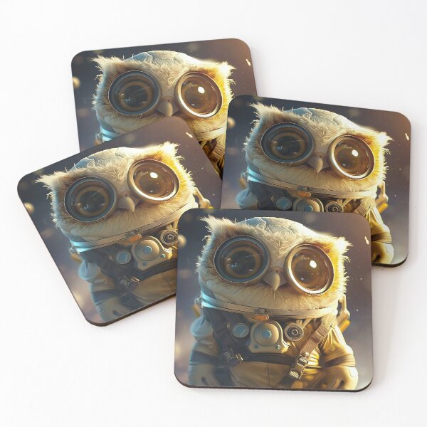 Item preview, Curious Cute Owl Astronaut Exploring Vastness of Outer Space designed and sold by Mullet Monkey.
