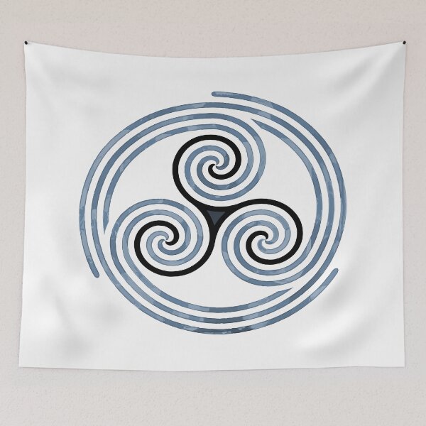 Item preview, Modern Celtic Blue Triple Spiral  Design designed and sold by GrimalkinStudio.