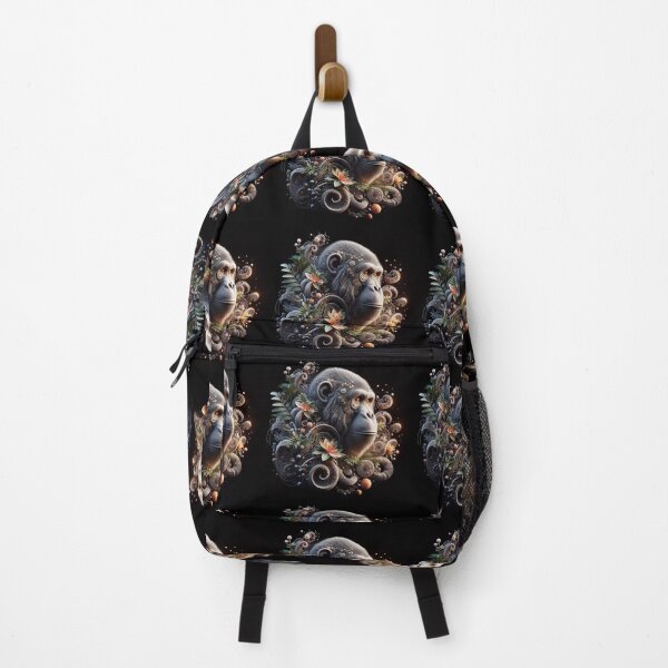 Item preview, ape, foliage , flowers , black, background designed and sold by hamza mil ☑️.
