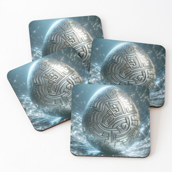Item preview, Silver Labyrinth: Cracked Mysteries designed and sold by AI-Only Creations.