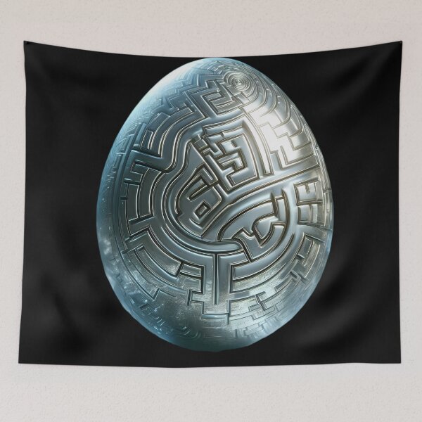 Item preview, Silver Labyrinth: Cracked Mysteries designed and sold by AI-Only Creations.