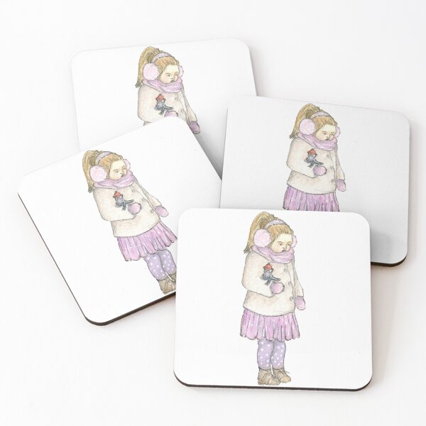 Item preview, Girl with Pink Winter Clothes designed and sold by ElomaArts.