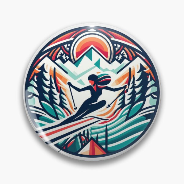 Item preview, woman skiing designed and sold by Sara-Design-SD.