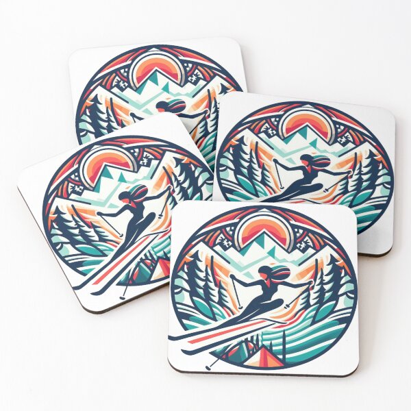 Item preview, woman skiing designed and sold by Sara-Design-SD.