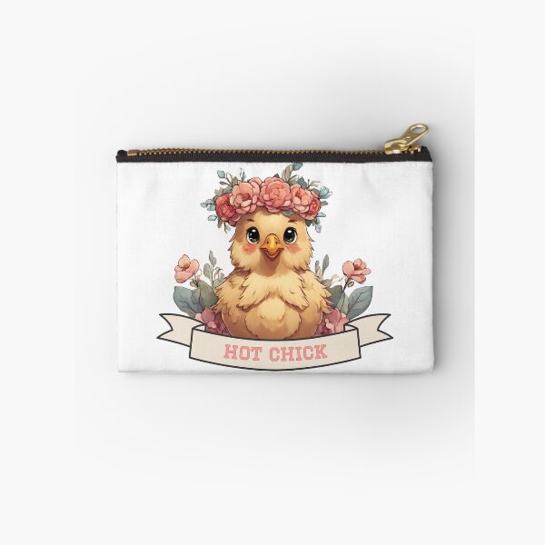 Item preview, Hot Chick Pun Cute Chick Chicken with Flower Crown designed and sold by camrynangela.