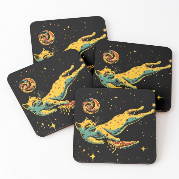 Item preview, Space Cat Pizza gift for cat and pizza lovers designed and sold by YenViolet.