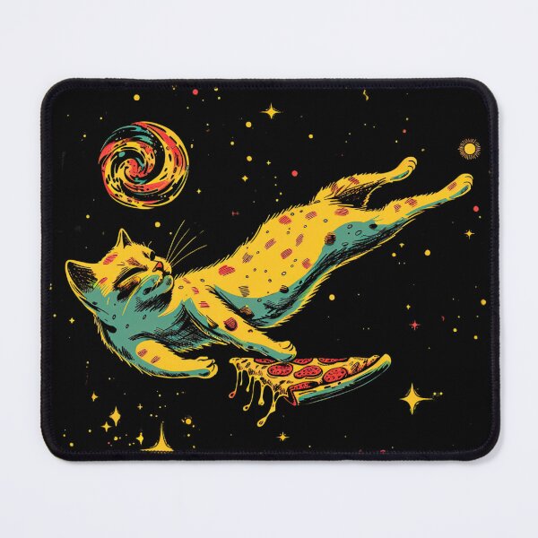 Item preview, Space Cat Pizza gift for cat and pizza lovers designed and sold by YenViolet.