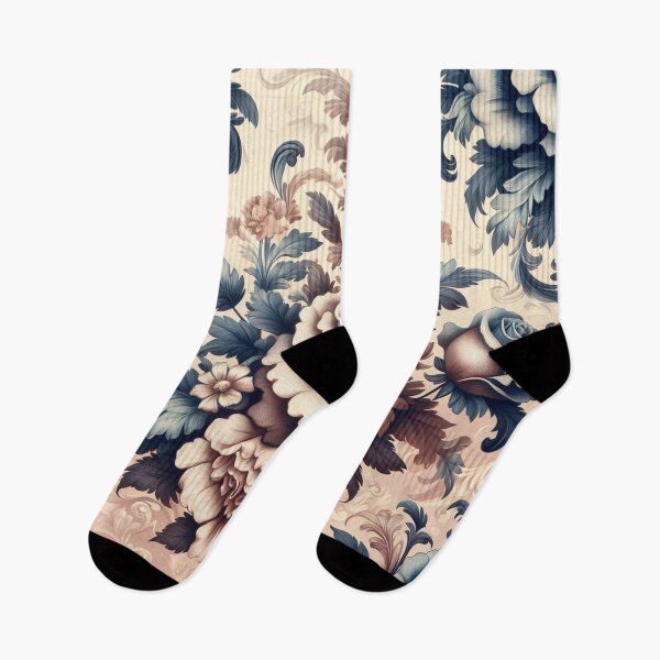 Item preview, Dusk Mauve & Blue Ombre Damask With Roses designed and sold by DesignsByPrnces.