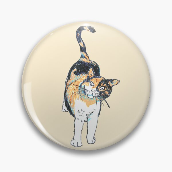 Item preview, Curious bicolor cat designed and sold by Anna Rivet.