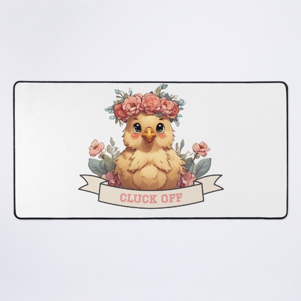 Item preview, Cluck off Pun Cute Chick Chicken with Flower Crown designed and sold by camrynangela.