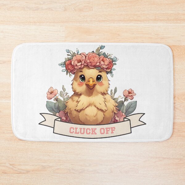 Item preview, Cluck off Pun Cute Chick Chicken with Flower Crown designed and sold by camrynangela.