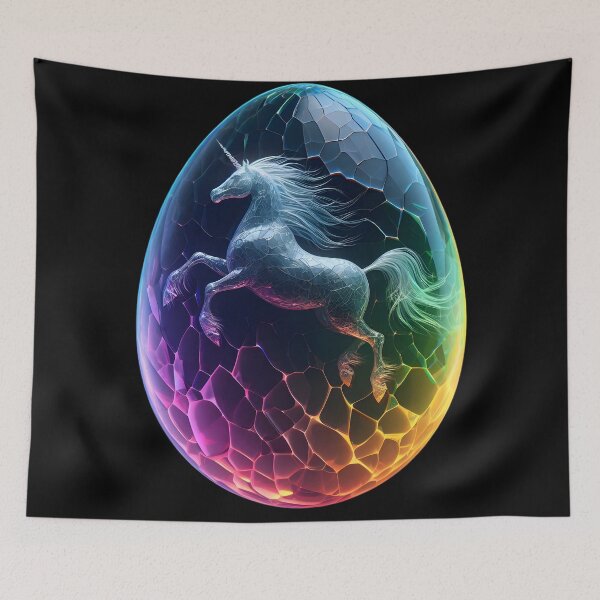 Item preview, Rainbow Unicorn: Crystal Harmony designed and sold by AI-Only Creations.