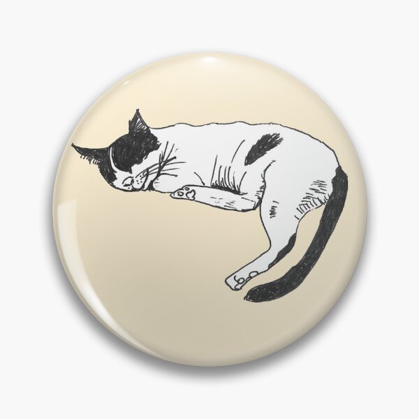 Item preview, Tired black and white cat designed and sold by Anna Rivet.