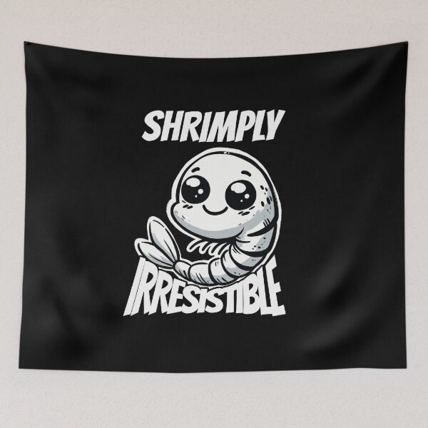 Item preview, Shrimply Irresistible Shrimp designed and sold by DoodleDashShop.