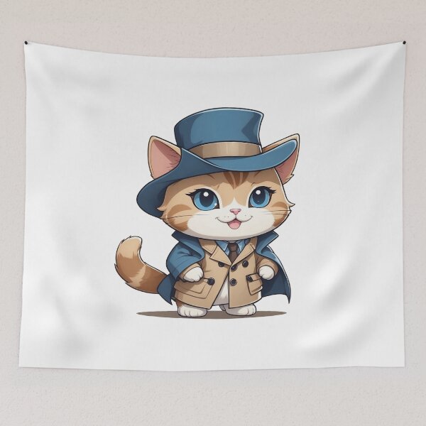Item preview, Whiskered Detective designed and sold by Positive_Space.