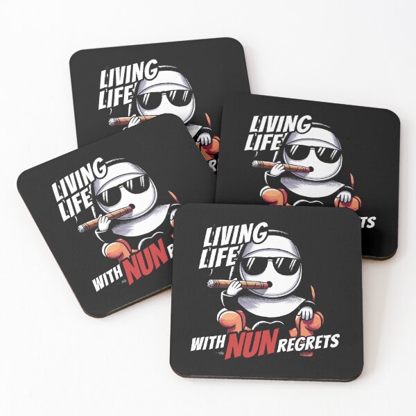 Item preview, Lifing life with NUN regrets Funny pun designed and sold by DoodleDashShop.