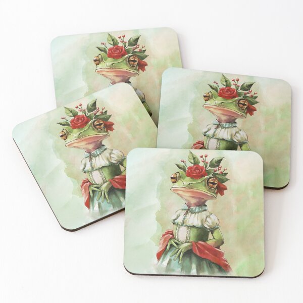 Item preview, Whimsical Vintage : Portraits, Traveling Frog and Girl, Chalky Charm designed and sold by MarinaFila.