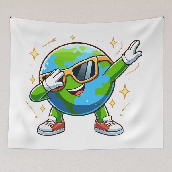 Item preview, Earth Dabbing Earth Day 2024 designed and sold by QUOTABLE STICKERS.