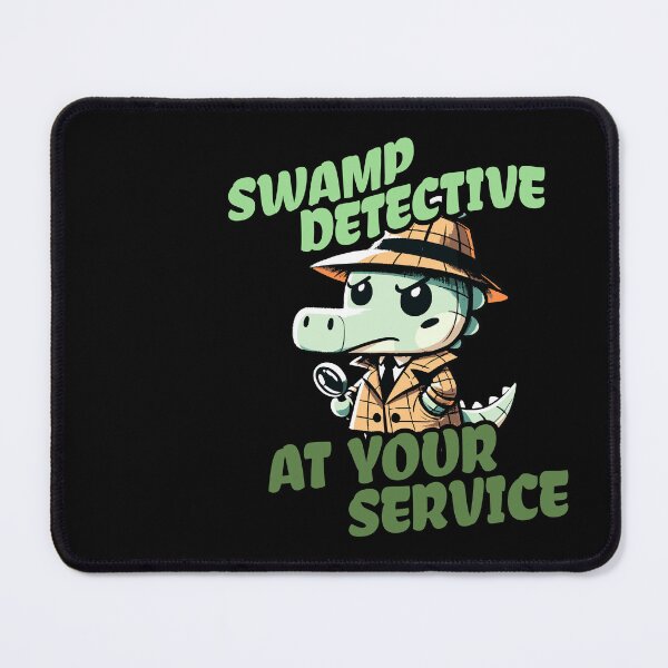 Item preview, Swamp Detective at your Service Investigator Crocodile designed and sold by DoodleDashShop.