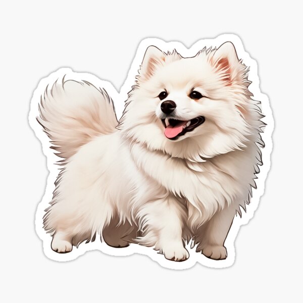 Item preview, American Eskimo Sticker designed and sold by H0Studio.