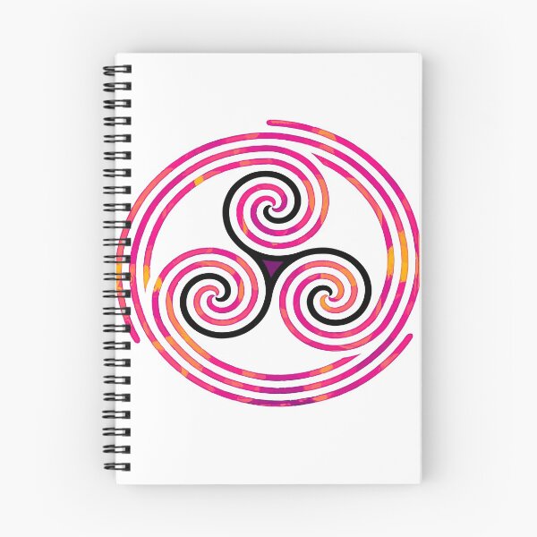 Item preview, Modern Celtic Pink Triple Spiral  Design designed and sold by GrimalkinStudio.