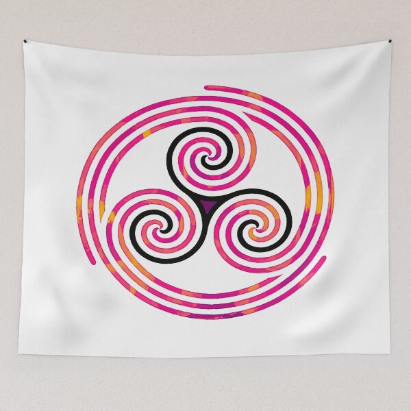 Item preview, Modern Celtic Pink Triple Spiral  Design designed and sold by GrimalkinStudio.