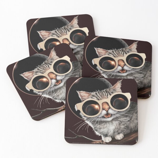 Item preview, Beautiful cat looking at the Solar eclipse  designed and sold by SBAR33.