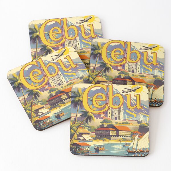 Item preview, Cebu Vintage Travel Poster Philippines designed and sold by Lowtech.