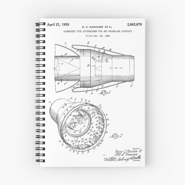 Item preview, Jet Aircraft Afterburner Patent Poster White Background designed and sold by Peek-Designs.