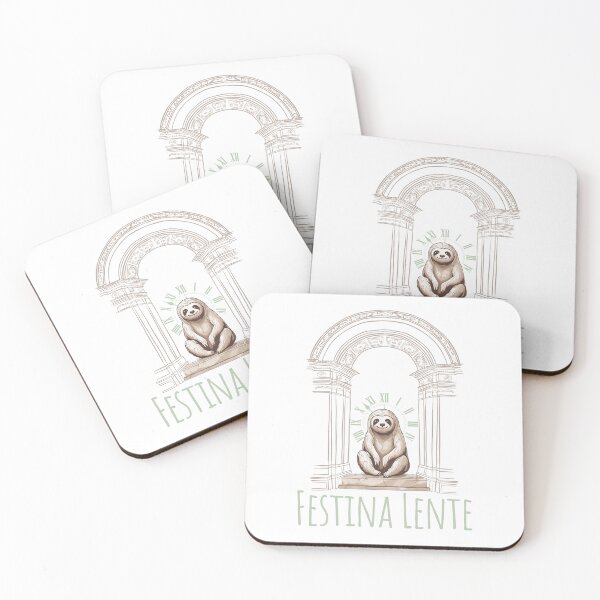 Item preview, Cute Festina Lente Sloth- Make Haste Slowly Quote designed and sold by TheWriteHand.