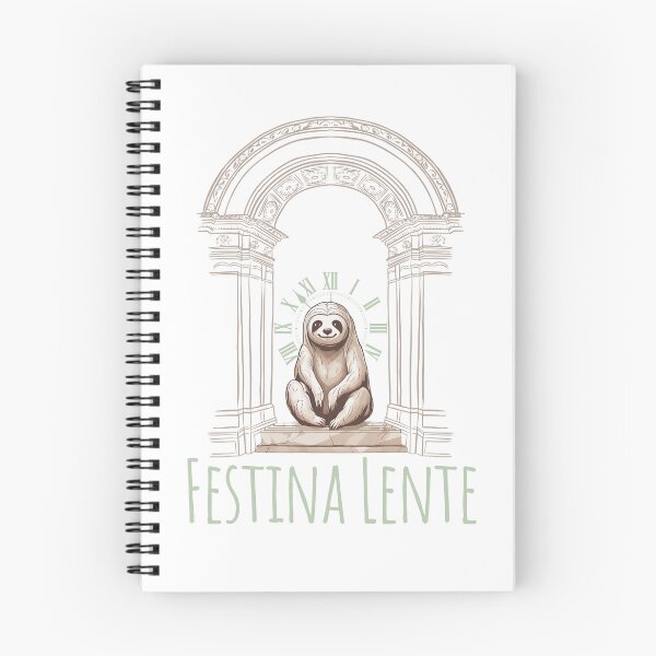 Item preview, Cute Festina Lente Sloth- Make Haste Slowly Quote designed and sold by TheWriteHand.