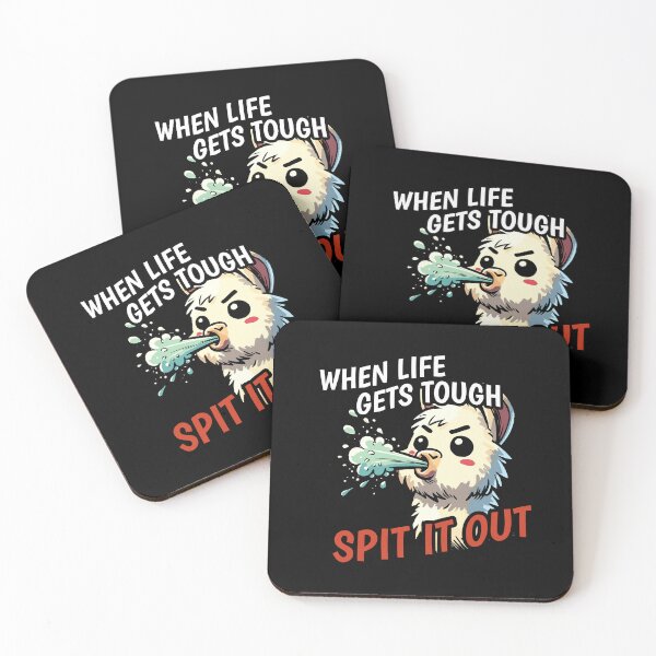 Item preview, When life is tough spit it out Llama designed and sold by DoodleDashShop.