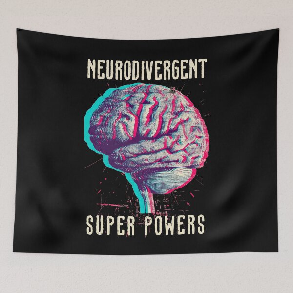 Item preview, Neurodivergent Super Powers Brain designed and sold by Yogimeister.
