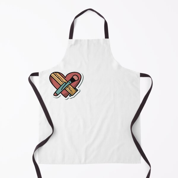 Item preview, Art Teacher Love - Ruler and Brush Heart designed and sold by NiftyWrx.