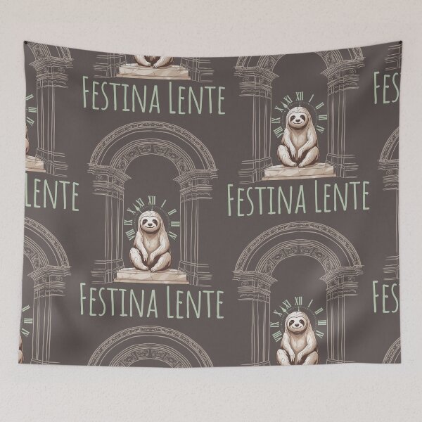 Item preview, Cute Festina Lente Sloth- Make Haste Slowly Quote designed and sold by TheWriteHand.