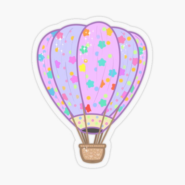 Item preview, Hot air balloon with stars designed and sold by OnlyStickersEle.