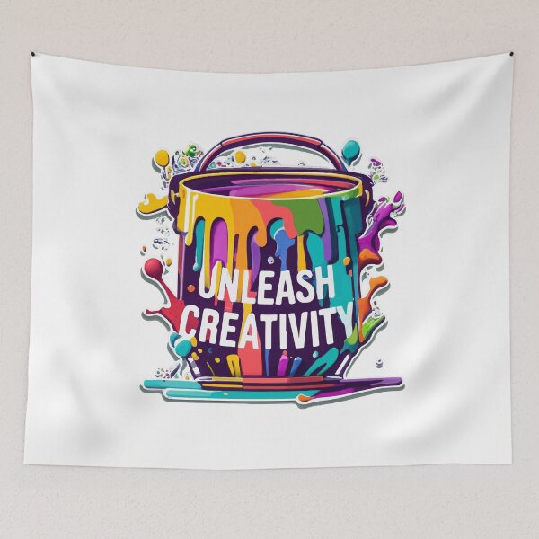 Item preview, Colorful Splattered Paint Bucket - Unleash Creativity designed and sold by NiftyWrx.