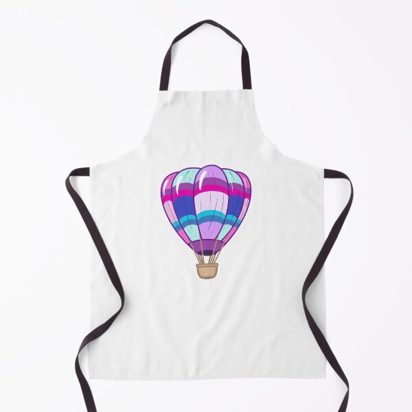 Item preview, Hot air balloon with fuchsia and violet lines designed and sold by OnlyStickersEle.