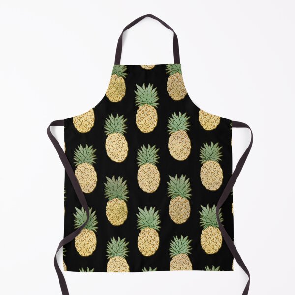 Item preview, Pineapple art on black for summmer tropical vibes designed and sold by MagentaRose.