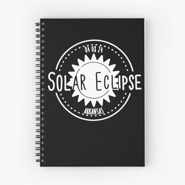 Item preview, Arkansas 040824 Total Solar Eclipse 2024 in white designed and sold by EmeraldeaArt.