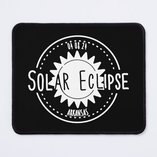 Item preview, Arkansas 040824 Total Solar Eclipse 2024 in white designed and sold by EmeraldeaArt.