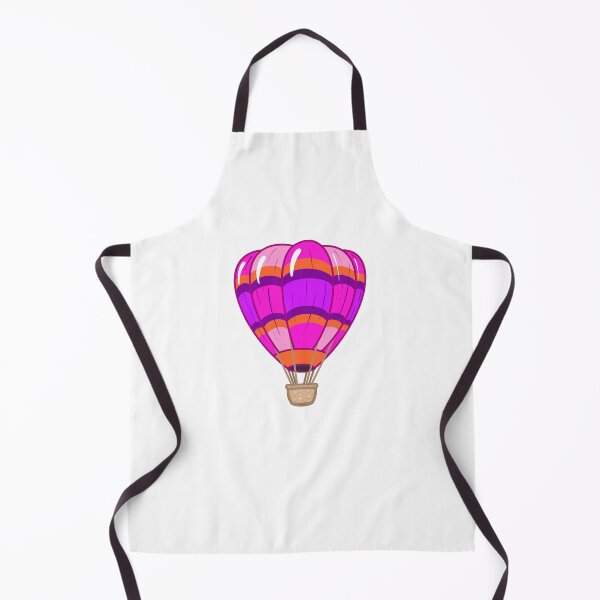 Item preview, Hot air balloon with orange and purple lines designed and sold by OnlyStickersEle.