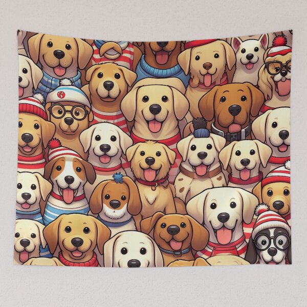 Item preview, Paws and Stripes A Canine Assembly of Delight designed and sold by ArtComixHaven.