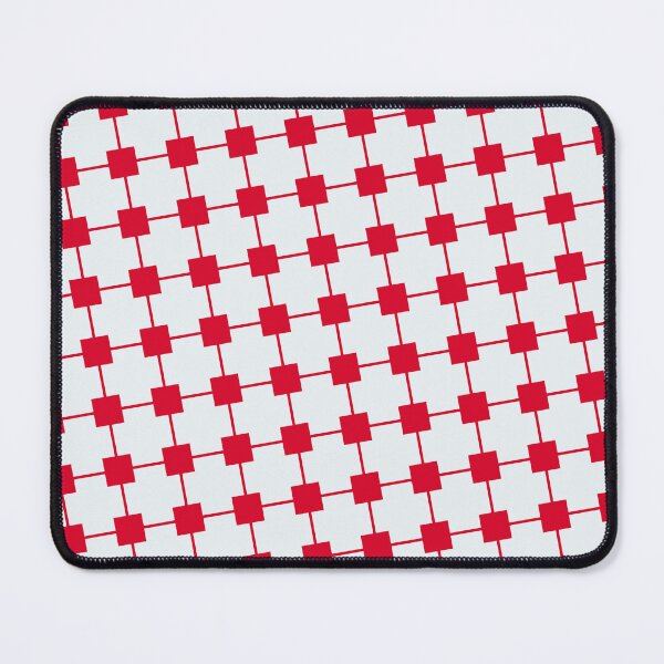 Item preview, Red Line Connected Squares Replicating White Borderless Blueprint designed and sold by Alchemy-A-La-G.