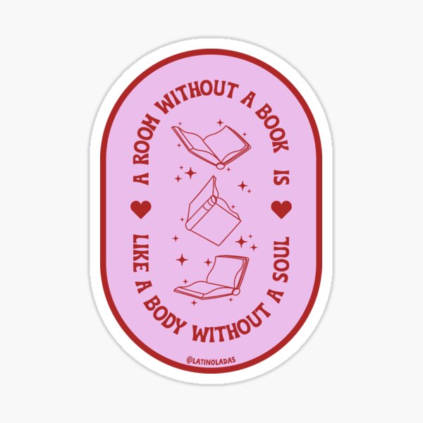 Artikel-Vorschau von Ein Raum ohne Buch ist wie ein Körper ohne Seele / Bookish Pink Red Aesthetic Kindle Reader, designt und verkauft von Latinoladas.