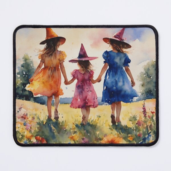 Item preview, Little Summer Witches Playing in the Meadow designed and sold by Lyra The Lavender Witch.