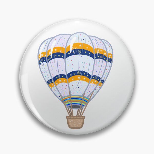 Item preview, Blue hot air balloon designed and sold by OnlyStickersEle.