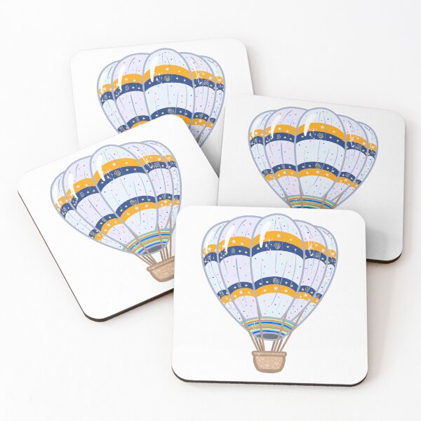 Item preview, Blue hot air balloon designed and sold by OnlyStickersEle.